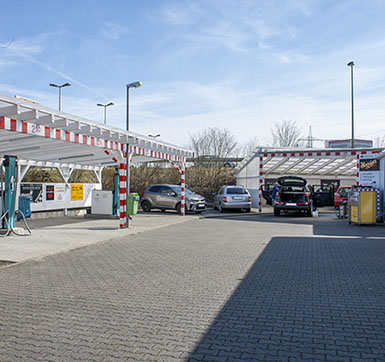 WAP-Waschanlage - SB-Saugen – Überdachte Plätze