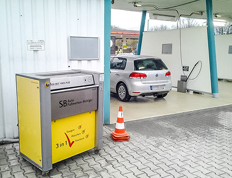 SB-Auto-Fussmatten-Reiniger und SB-Fahrzeug-Waschbox – Saugen - Waschen- Trocknen